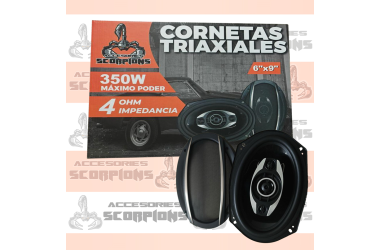 CORNETAS TRIAXIALES 6X9 MAX POWER 350W 4OHM